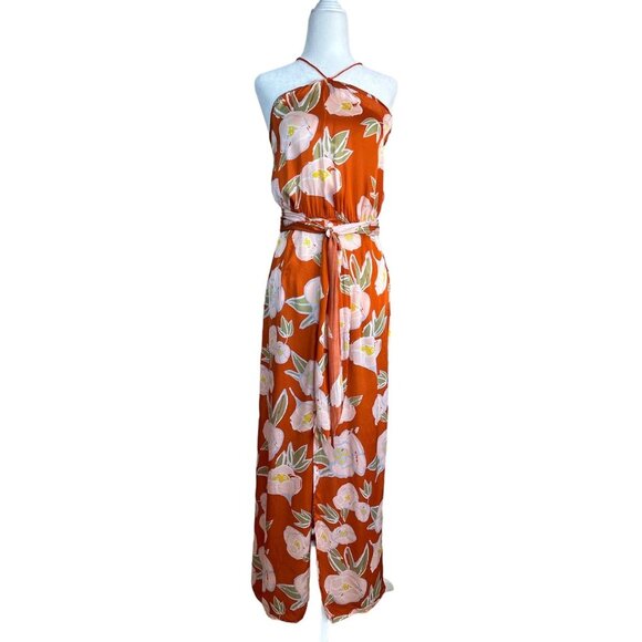 CAROLINA K Luz Dress in Orange Small Womens Floral Maxi Long - Picture 6 of 14